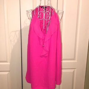 INC plus size 2x fuchsia top with ruffle detail